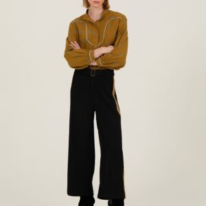 Pantalón cropped bicolor de MEISIE – foto 1