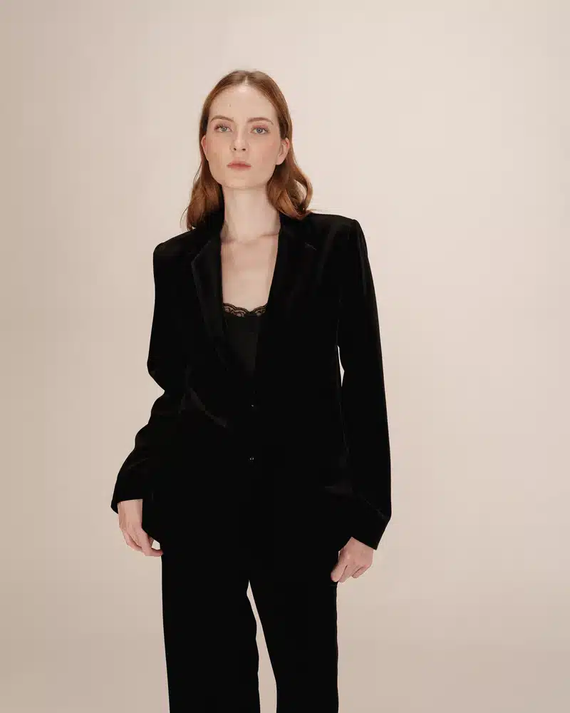 BLAZER DE TERCIOPELO TOFU de Grace & Mila – foto 1