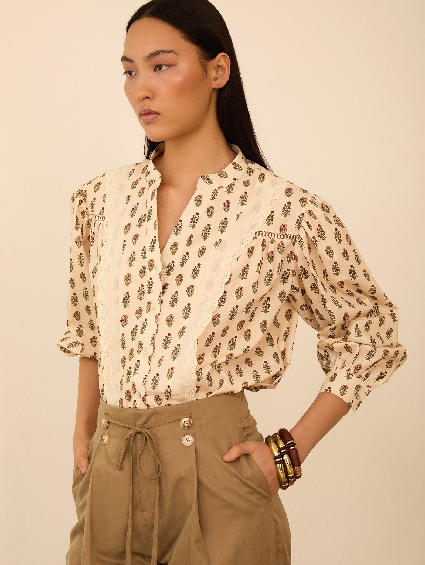 Blusa algodón estampado flores de MEISIE – foto 1