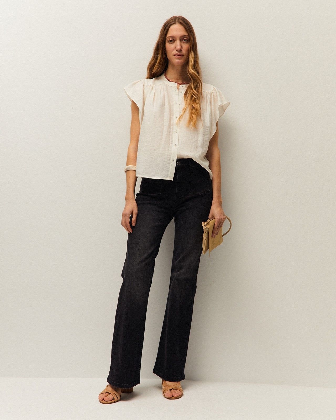 Camisa volantes lino de System Action – foto 1