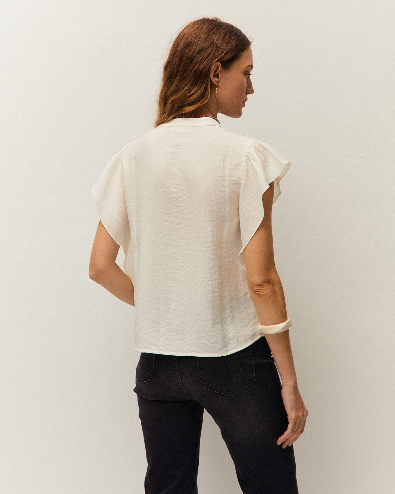 Camisa volantes lino de System Action – foto 3