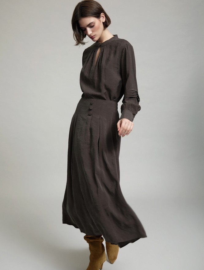 Falda Midi con Botones Forrados de SKATIE – foto 1
