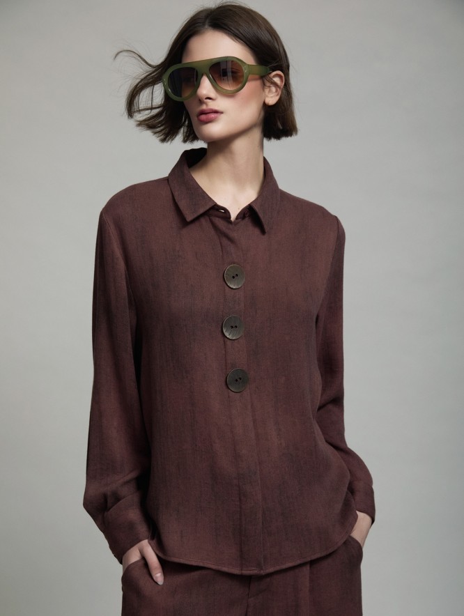 Camisa Fluida con Botonadura Frontal de SKATIE – foto 1