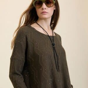 Jersey de Punto Zigzag con Lentejuelas de MEISIE – foto 1
