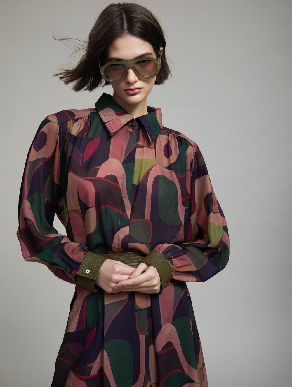 Camisa Estampada con Puños de Polipiel de SKATIE – foto 3