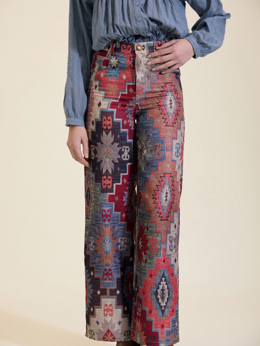 Pantalón Fluido Estampado Étnico de MEISIE – foto 1