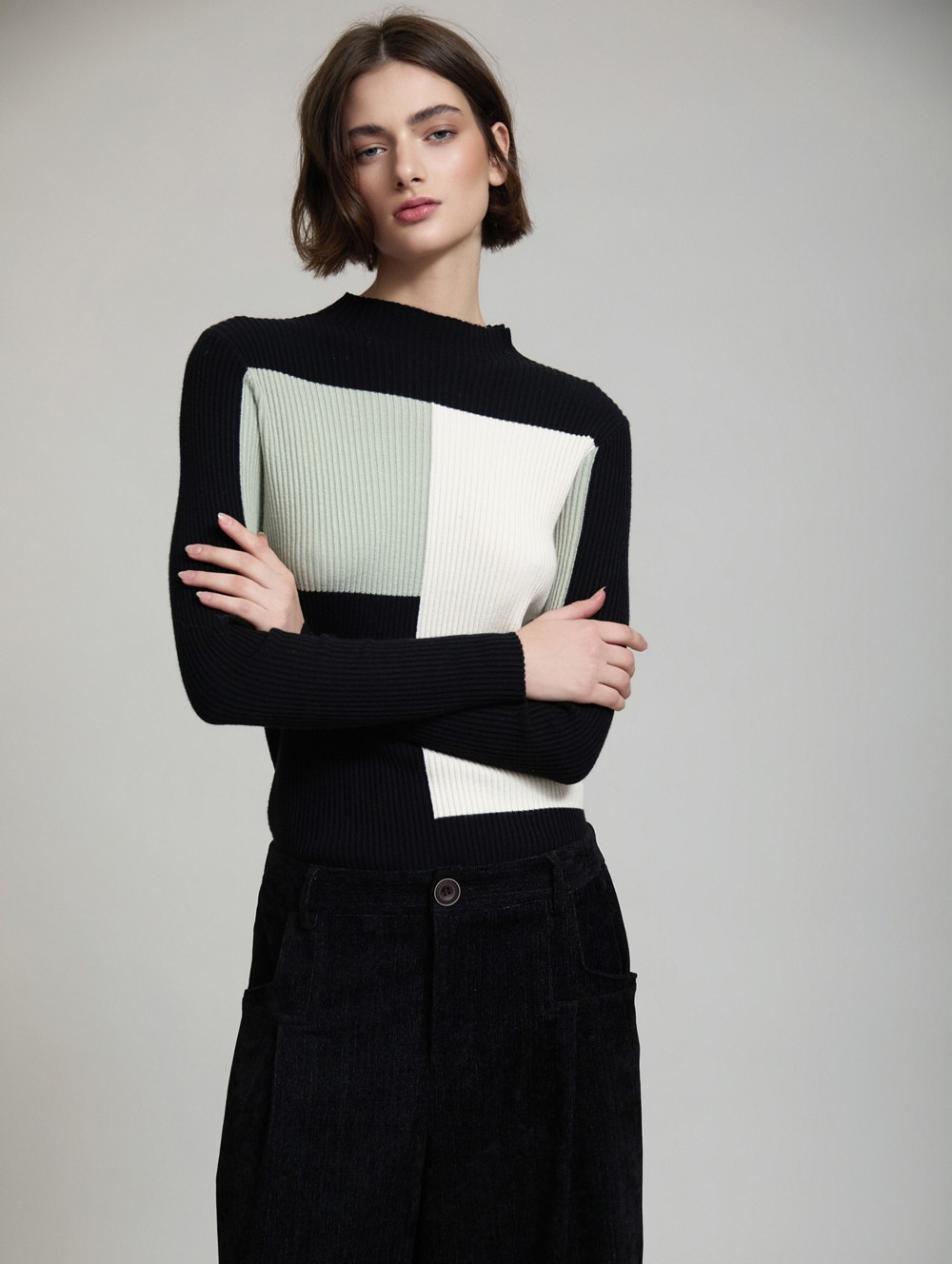 Jersey de Punto Canalé Colorblock de SKATIE – foto 2