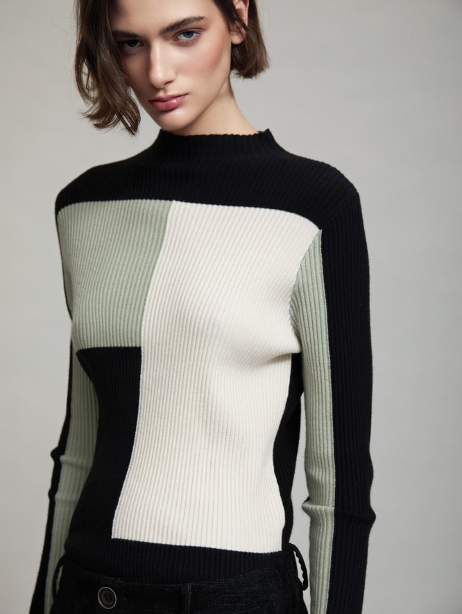 Jersey de Punto Canalé Colorblock de SKATIE – foto 1