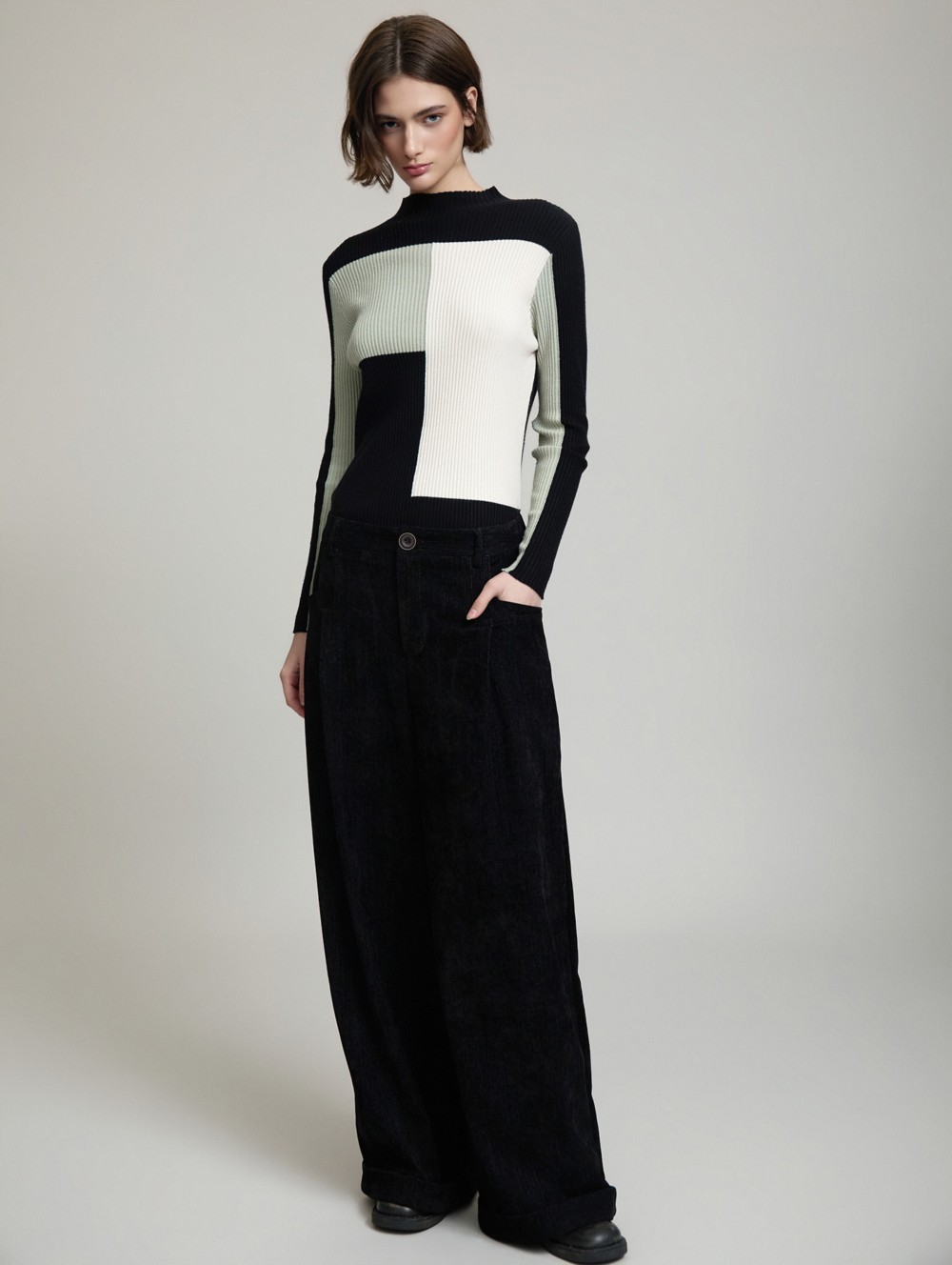 Jersey de Punto Canalé Colorblock de SKATIE – foto 3