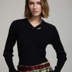 Jersey de punto canalé con trenzas de SKATIE – foto 1