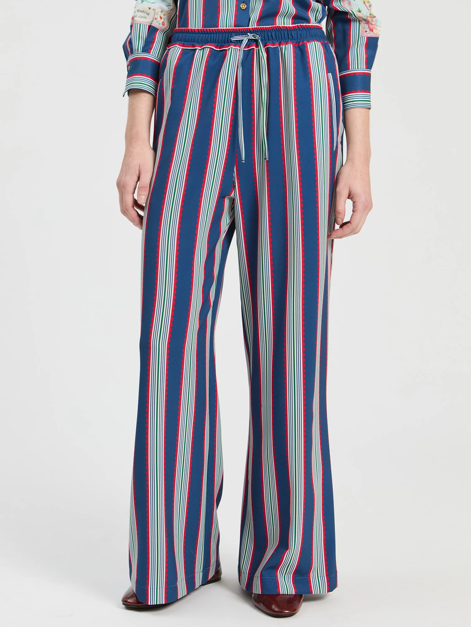 Pantalón Fluido con Estampado de Rayas - Imagen 2
