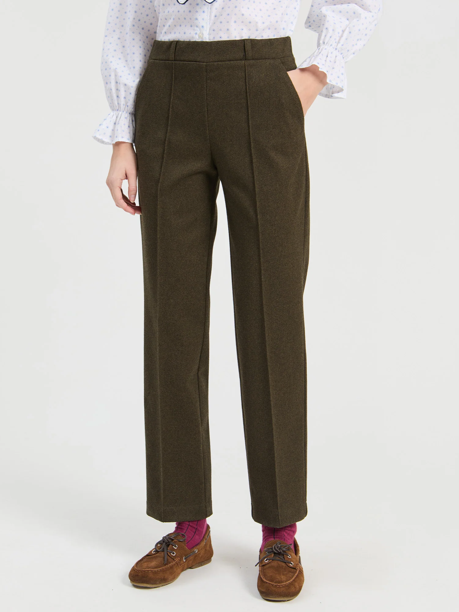 Pantalón Recto en Franela de Punto - Imagen 2