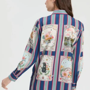 Camisa de Rayas con Estampado Madrid
