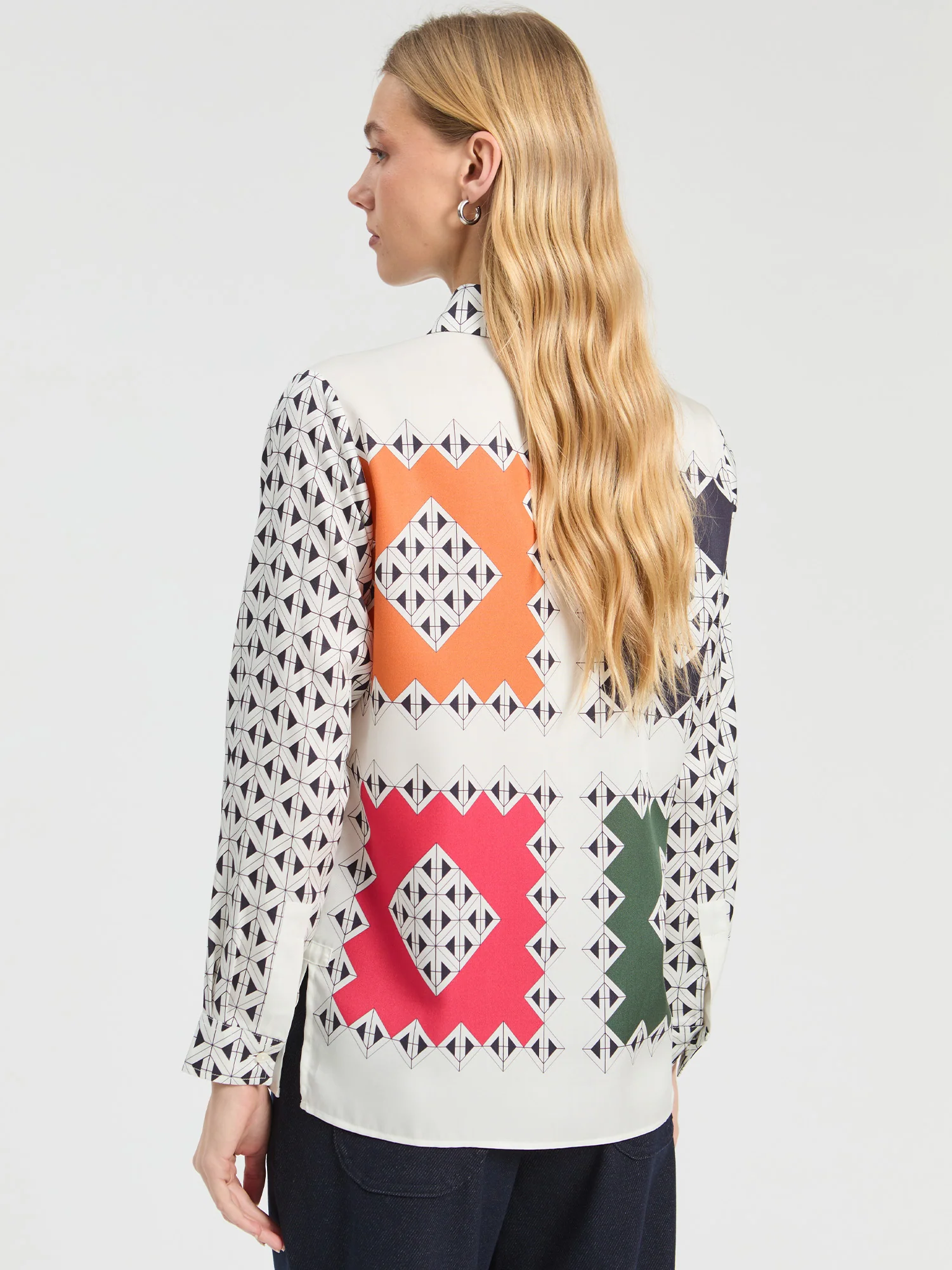 Camisa Estampado Geométrico de Rombos - Imagen 3