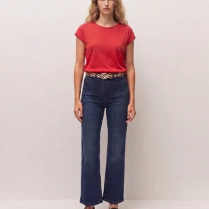 Pantalón Denim con Bolsillos de Vivo