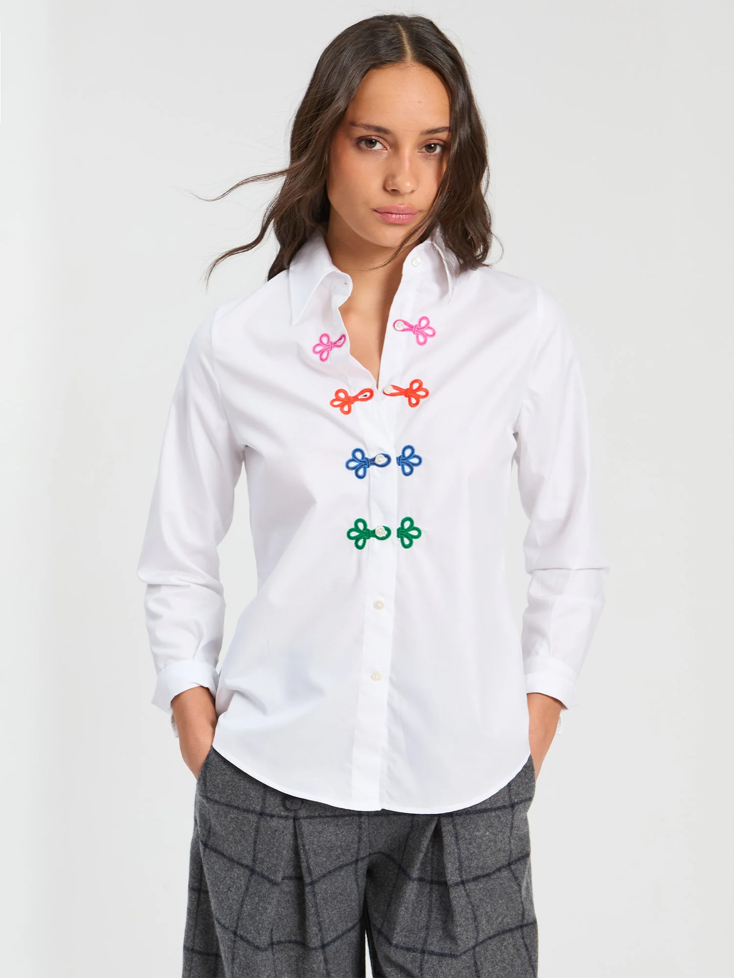 Camisa Bordada en Tejido Twill - Imagen 2