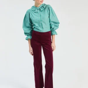 Pantalón Recto de Terciopelo