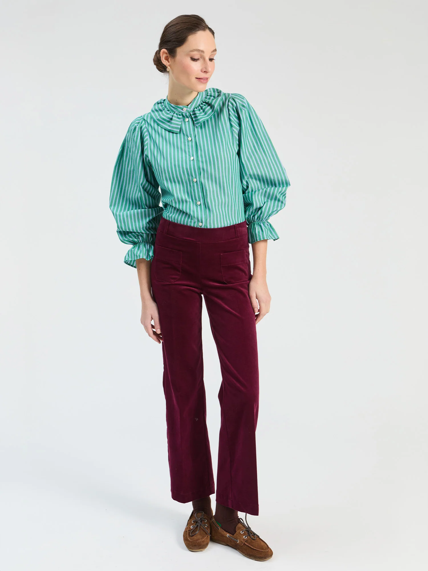 Pantalón Recto de Terciopelo