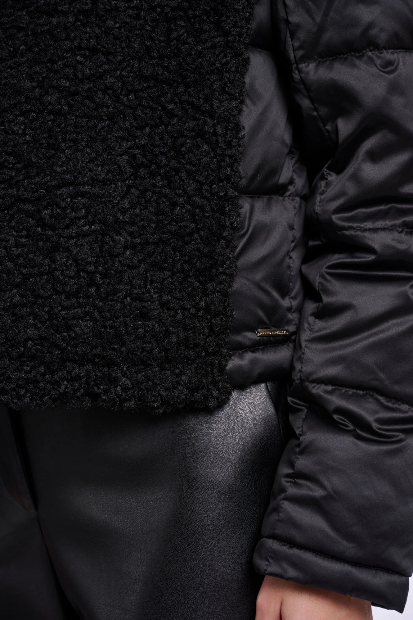 Chaqueta Bimateria Detalles Contraste - Imagen 2