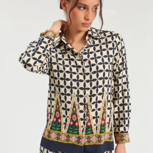 Camisa Estampado Geométrico Folk