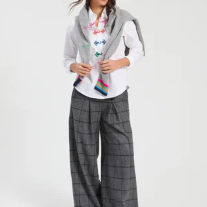 Camisa Bordada en Tejido Twill