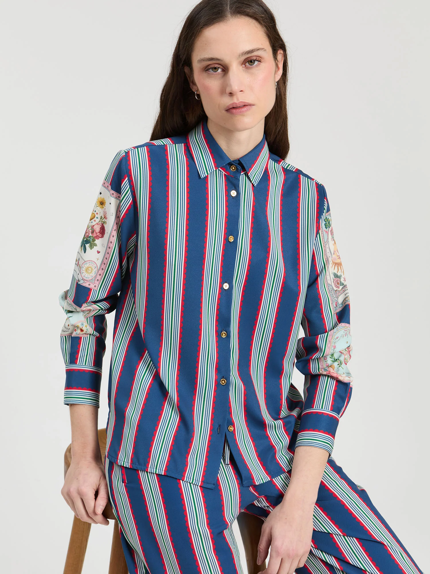 Camisa de Rayas con Estampado Madrid - Imagen 2