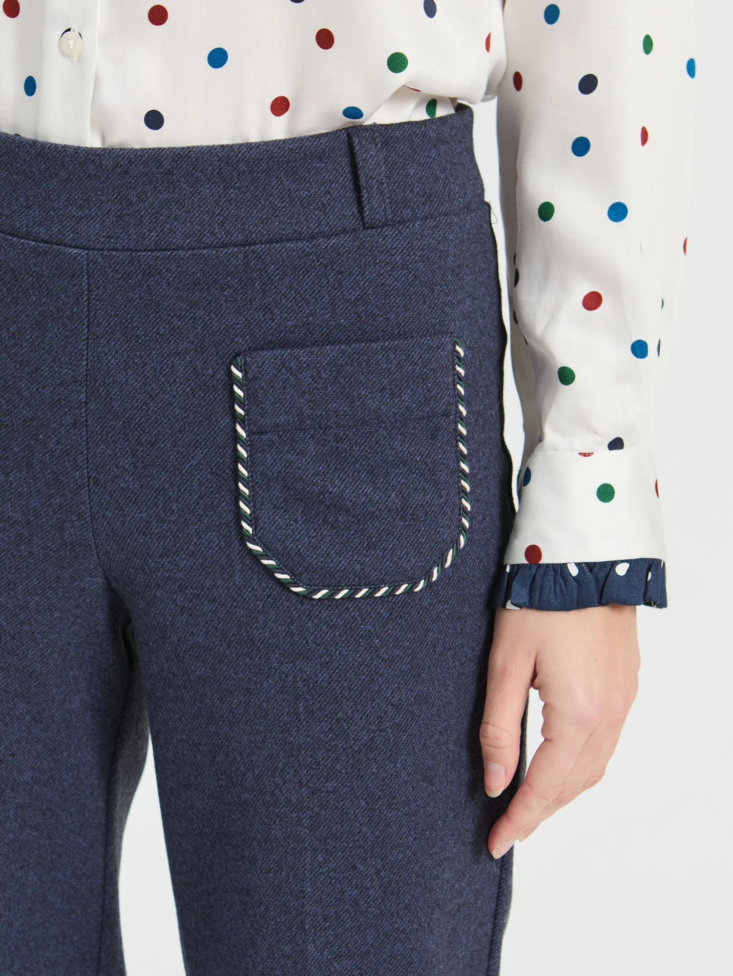 Pantalón Recto con Textura Estructurada - Imagen 3